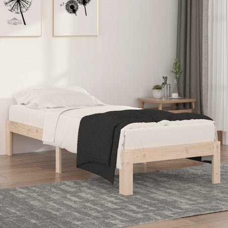 Bed Frame Without Mattress Solid Wood Pine 140X200Cm