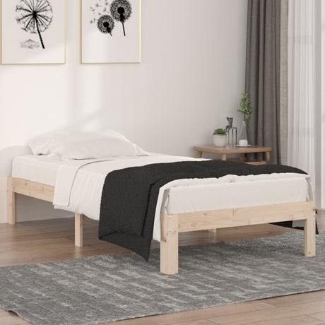 Bed Frame Without Mattress Solid Wood Pine 140X200Cm