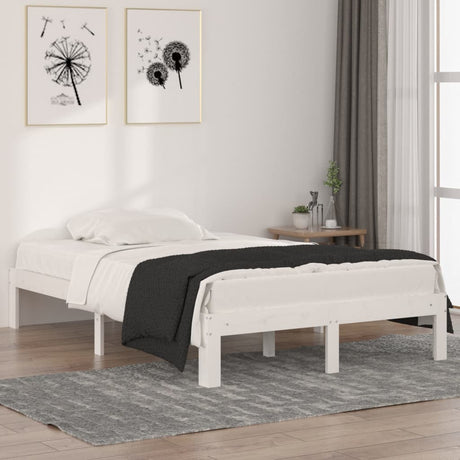 Bed Frame Without Mattress Solid Wood Pine 140X200Cm
