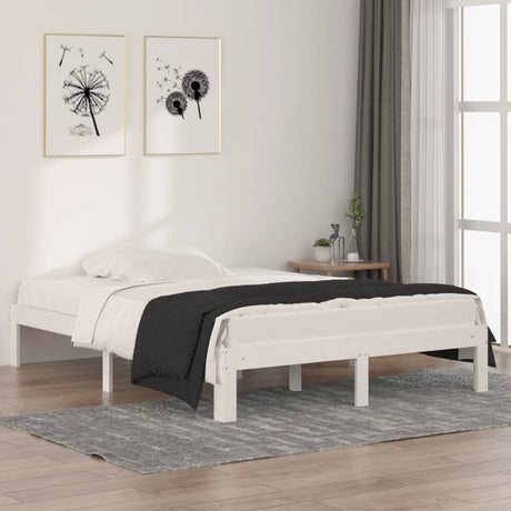 Bed Frame Without Mattress Solid Wood Pine 140X200Cm