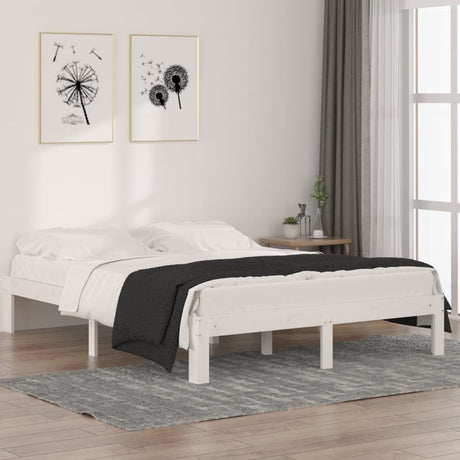 Bed Frame Without Mattress Solid Wood Pine 140X200Cm