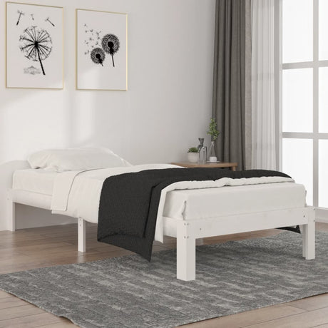 Bed Frame Without Mattress Solid Wood Pine 140X200Cm