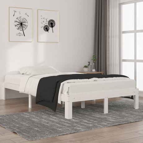 Bed Frame Without Mattress Solid Wood Pine 140X200Cm