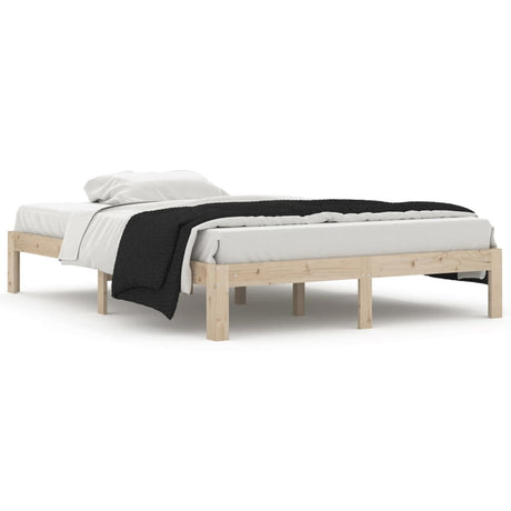 Bed Frame Without Mattress Solid Wood Pine 140X200Cm