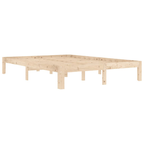 Bed Frame Without Mattress Solid Wood Pine 140X200Cm