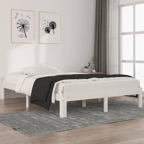 Bed Frame Without Mattress Solid Wood Pine 140X200Cm
