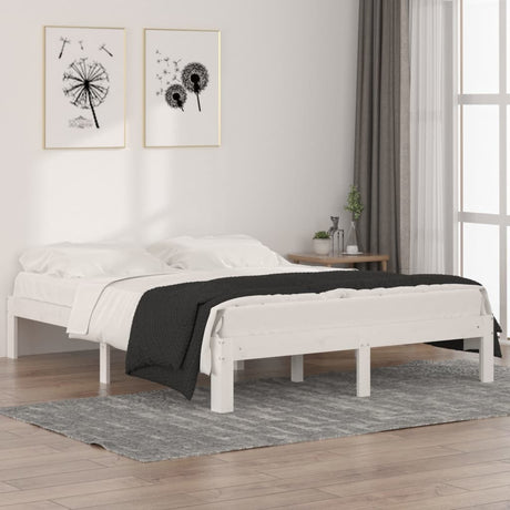 Bed Frame Without Mattress Solid Wood Pine 140X200Cm