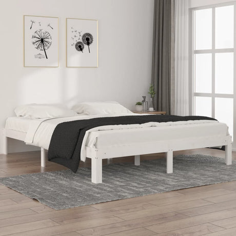 Bed Frame Without Mattress Solid Wood Pine 140X200Cm