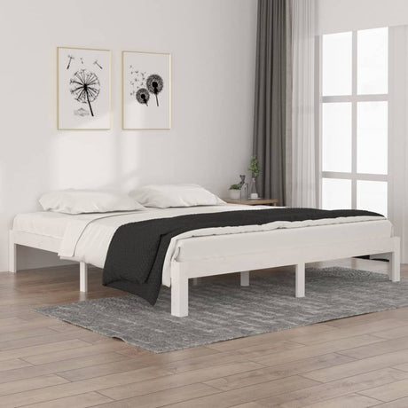 Bed Frame Without Mattress Solid Wood Pine 140X200Cm