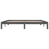 Bed Frame without Mattress Grey Solid Wood Pine 200x200cm