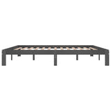 Bed Frame without Mattress Grey Solid Wood Pine 200x200cm
