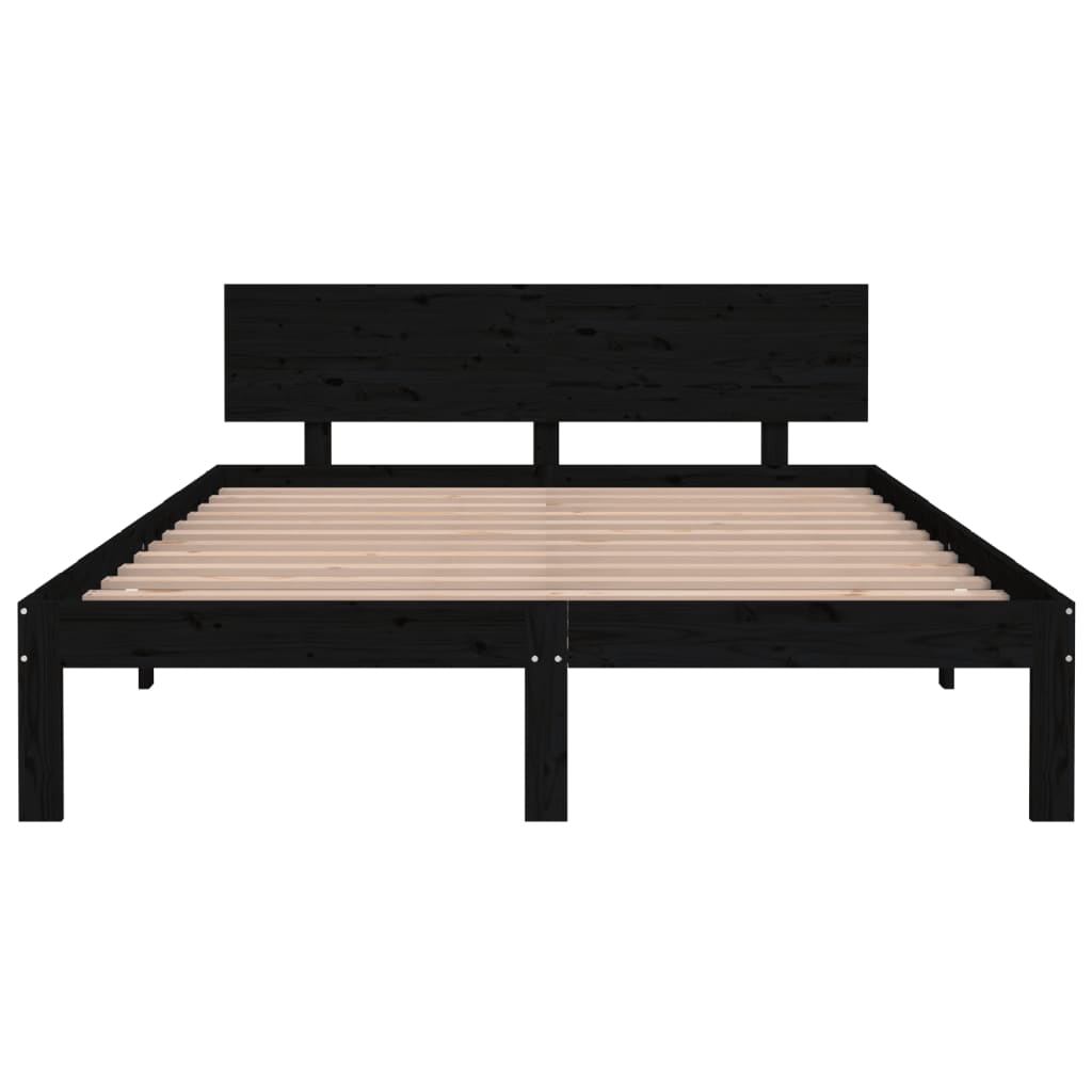 Bed Frame Without Mattress Solid Wood Pine 140X200Cm