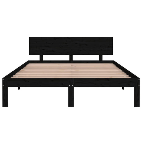 Bed Frame Without Mattress Solid Wood Pine 140X200Cm