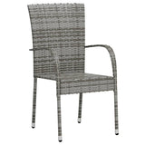 3 Piece Garden Dining Set Poly Rattan