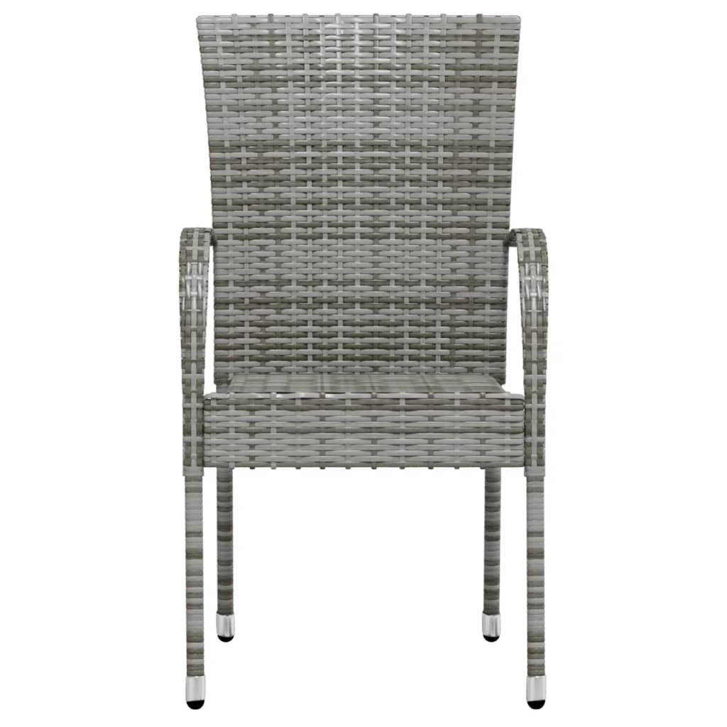 3 Piece Garden Dining Set Poly Rattan