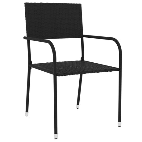 3 Piece Garden Dining Set Poly Rattan