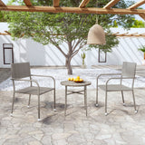 3 Piece Garden Dining Set Poly Rattan