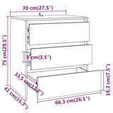 2 Piece Sideboard Engineered Wood