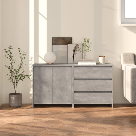 2 Piece Sideboard Engineered Wood