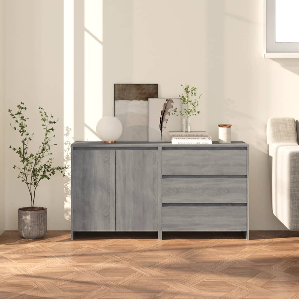2 Piece Sideboard Engineered Wood