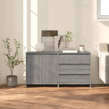 2 Piece Sideboard Engineered Wood