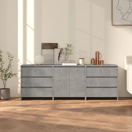 3 Piece Sideboard Engineered Wood