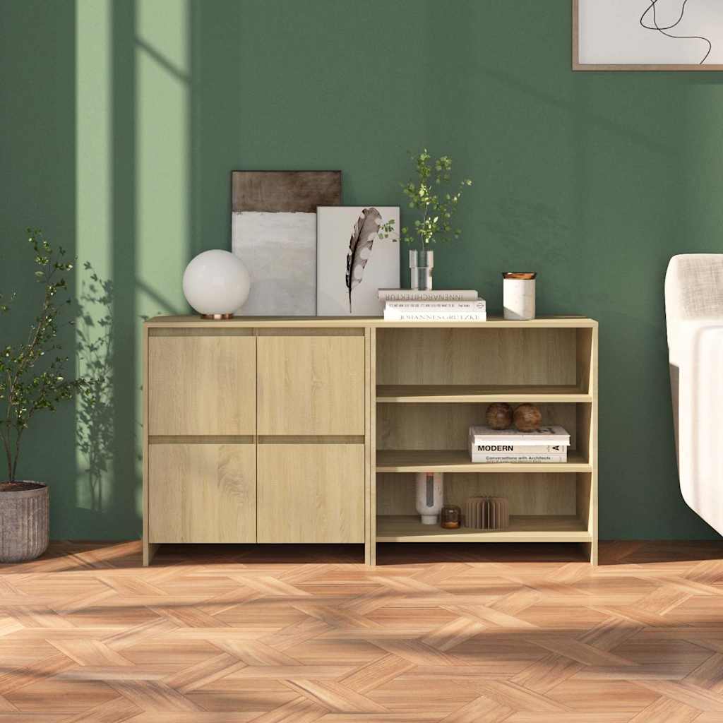2 Piece Sideboard Engineered Wood