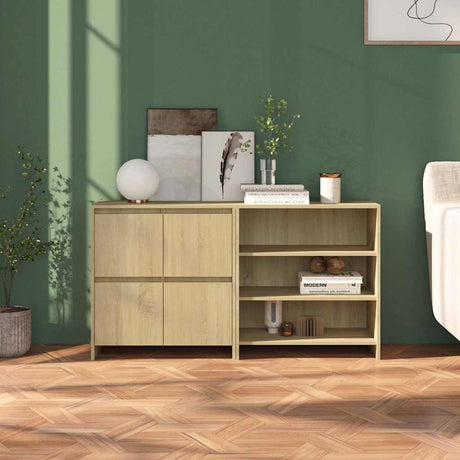 2 Piece Sideboard Engineered Wood