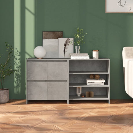 2 Piece Sideboard Engineered Wood