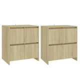 Sideboards 2 Pcs 70X41X75 Cm Engineered Wood
