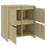 Sideboards 2 Pcs 70X41X75 Cm Engineered Wood