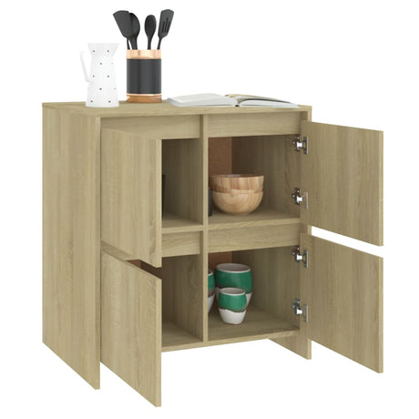 Sideboards 2 Pcs 70X41X75 Cm Engineered Wood