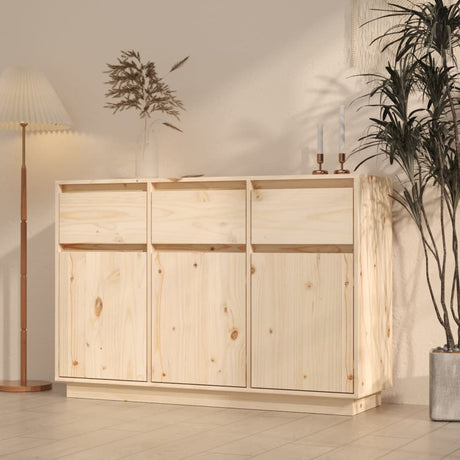 Sideboard 110X34X75 Cm Solid Wood Pine