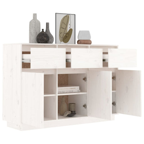 Sideboard 110X34X75 Cm Solid Wood Pine