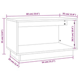 Tv Cabinet 60X35X35 Cm Solid Wood Pine