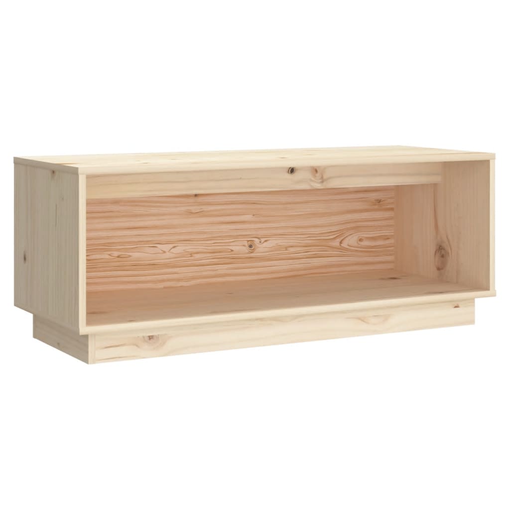 Tv Cabinet 90X35X35 Cm Solid Wood Pine