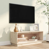 Tv Cabinet 90X35X35 Cm Solid Wood Pine