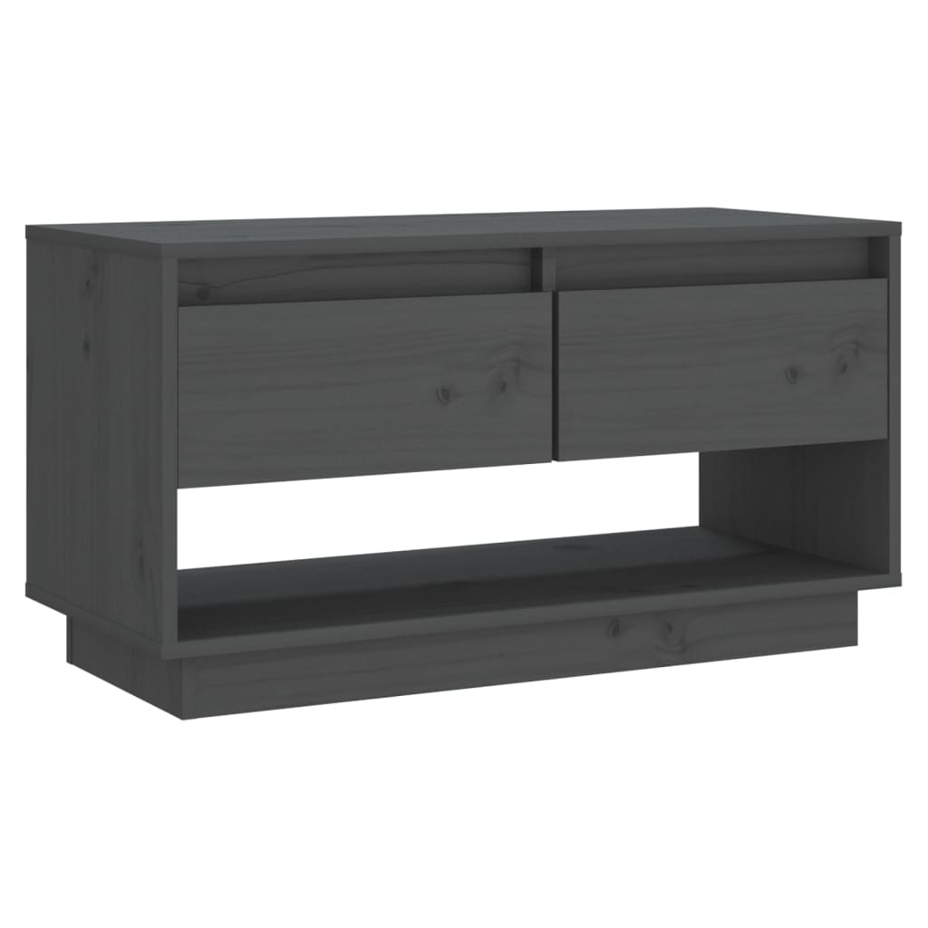Tv Cabinet 74X34X40 Cm Solid Wood Pine