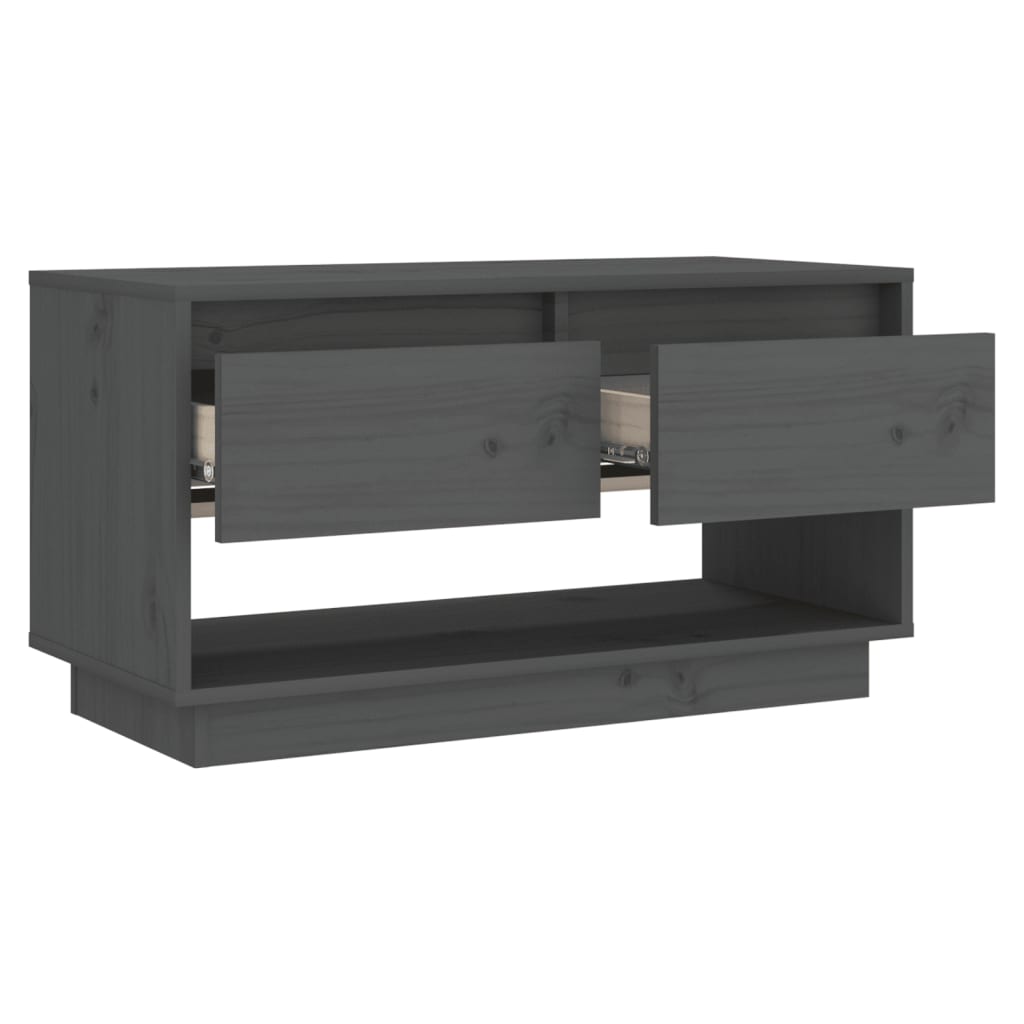 Tv Cabinet 74X34X40 Cm Solid Wood Pine