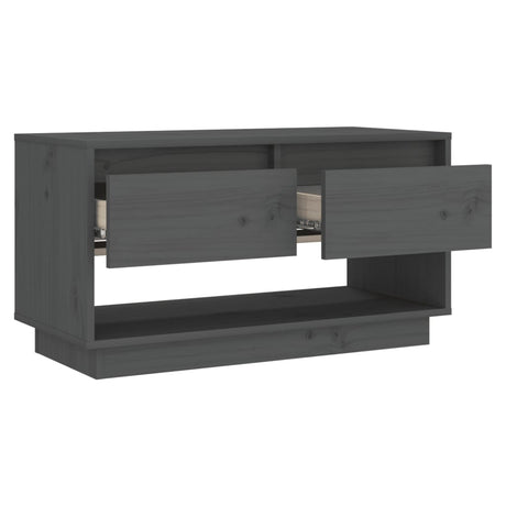 Tv Cabinet 74X34X40 Cm Solid Wood Pine