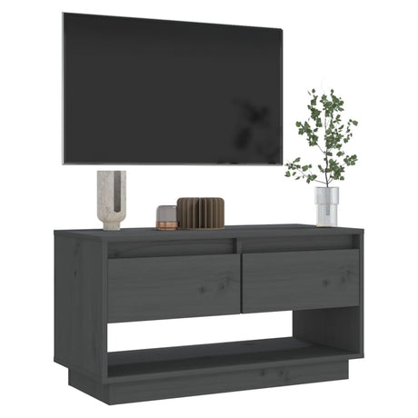 Tv Cabinet 74X34X40 Cm Solid Wood Pine