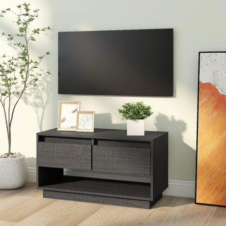 Tv Cabinet 74X34X40 Cm Solid Wood Pine