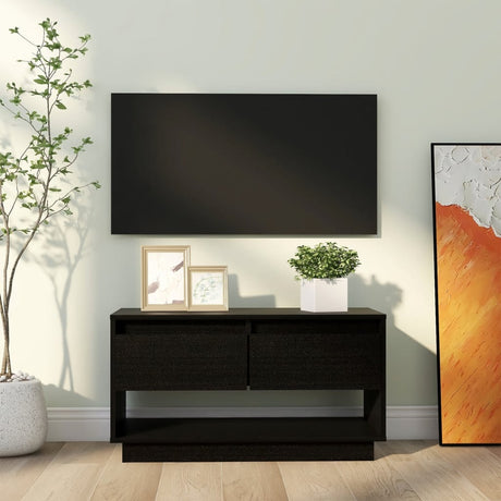 Tv Cabinet 74X34X40 Cm Solid Wood Pine