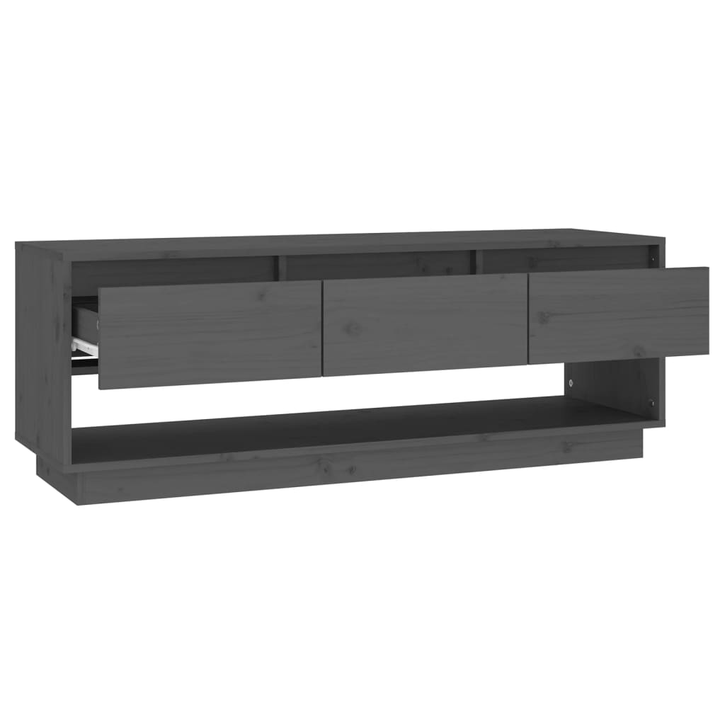 Tv Cabinet 110.5X34X40 Cm Solid Wood Pine