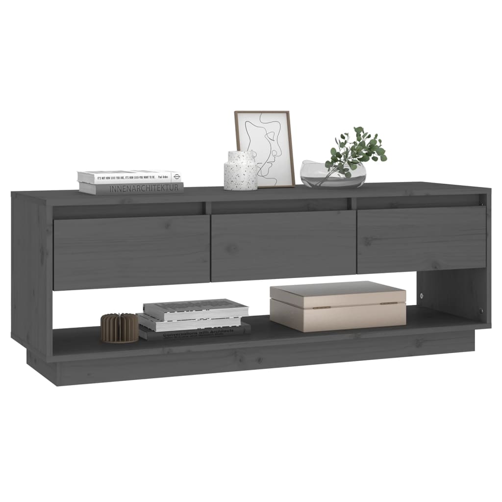 Tv Cabinet 110.5X34X40 Cm Solid Wood Pine