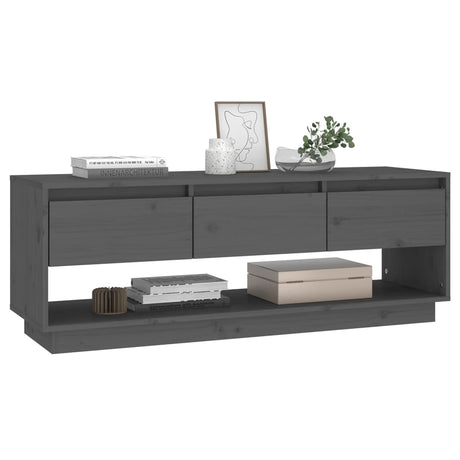 Tv Cabinet 110.5X34X40 Cm Solid Wood Pine