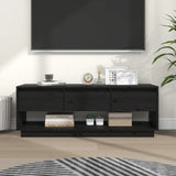 Tv Cabinet 110.5X34X40 Cm Solid Wood Pine