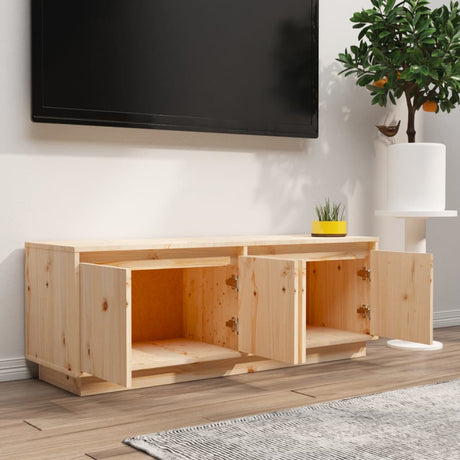 Tv Cabinet 110X34X40 Cm Solid Wood Pine