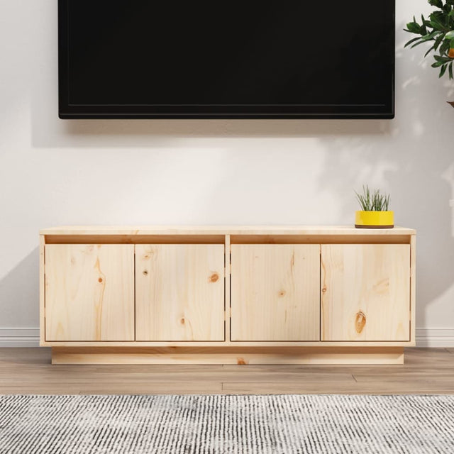 Tv Cabinet 110X34X40 Cm Solid Wood Pine