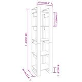 Book Cabinet/Room Divider 41X35X160 Cm Solid Wood Pine